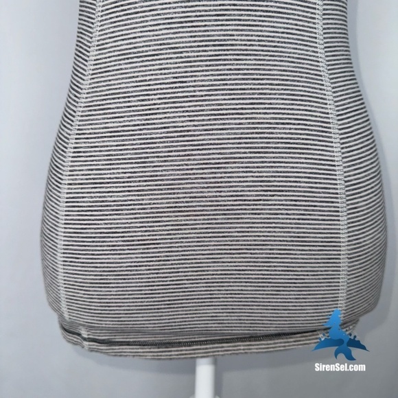1056 lululemon Run: Catch Me Tank - Size 2 - Black/White Stripe Coral Pink - Picture 4 of 16